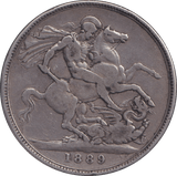1889 CROWN ( FINE ) - CROWN - Cambridgeshire Coins