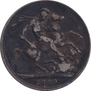 1889 CROWN ( FINE ) - CROWN - Cambridgeshire Coins