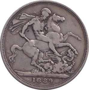 1889 CROWN ( FINE ) - CROWN - Cambridgeshire Coins
