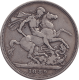 1889 CROWN ( FINE ) - CROWN - Cambridgeshire Coins