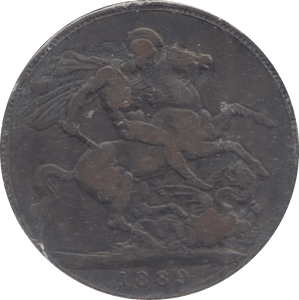 1889 CROWN ( FINE ) - CROWN - Cambridgeshire Coins