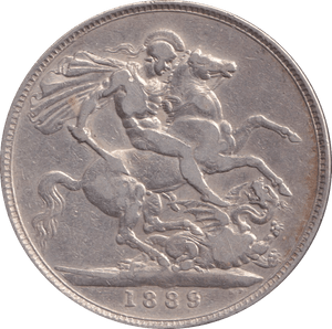 1889 CROWN ( FINE ) - CROWN - Cambridgeshire Coins