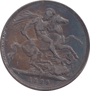 1889 CROWN ( FINE ) - CROWN - Cambridgeshire Coins