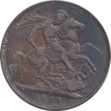 1889 CROWN ( FINE ) - CROWN - Cambridgeshire Coins