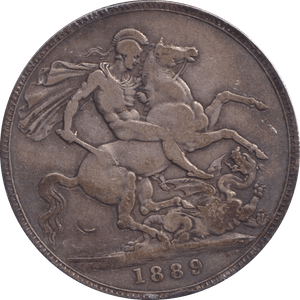 1889 CROWN ( FINE ) - CROWN - Cambridgeshire Coins