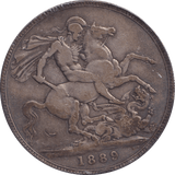 1889 CROWN ( FINE ) - CROWN - Cambridgeshire Coins