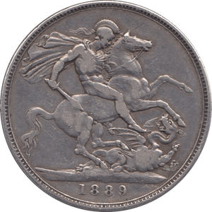 1889 CROWN ( FINE ) - CROWN - Cambridgeshire Coins