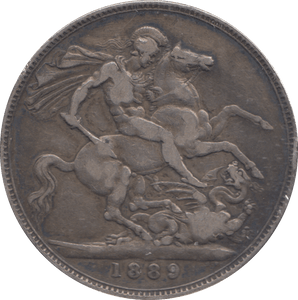 1889 CROWN ( FINE ) - CROWN - Cambridgeshire Coins