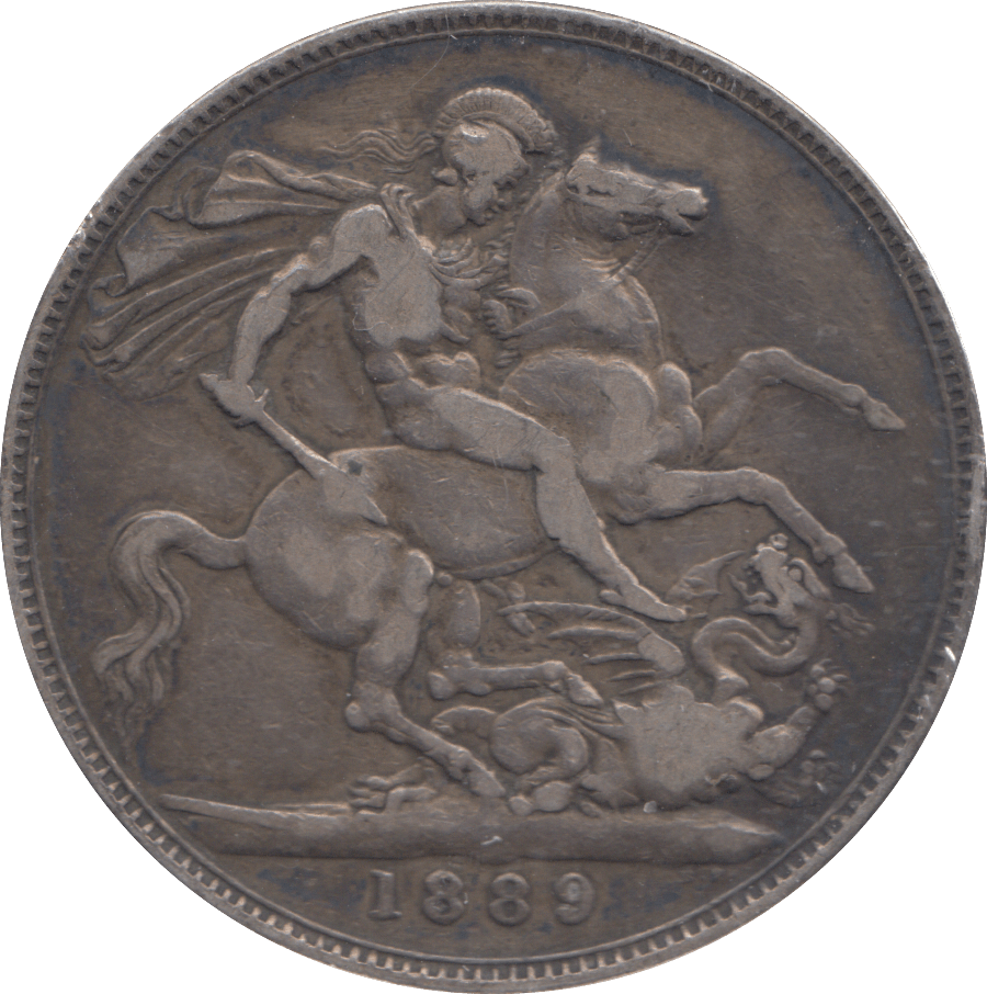 1889 CROWN ( FINE ) - CROWN - Cambridgeshire Coins