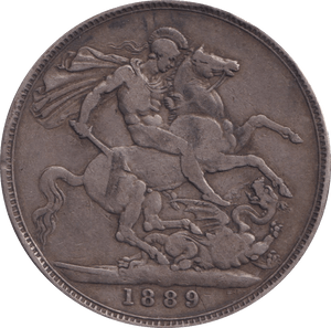 1889 CROWN ( FINE ) - CROWN - Cambridgeshire Coins