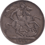 1889 CROWN ( FINE ) - CROWN - Cambridgeshire Coins