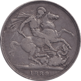 1889 CROWN ( FINE ) - CROWN - Cambridgeshire Coins