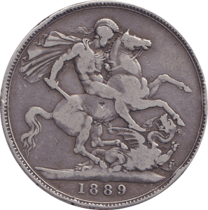 1889 CROWN ( FINE ) - CROWN - Cambridgeshire Coins