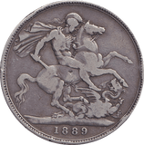 1889 CROWN ( FINE ) - CROWN - Cambridgeshire Coins