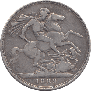1889 CROWN ( FINE ) - CROWN - Cambridgeshire Coins