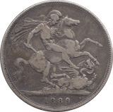 1889 CROWN ( FINE ) - CROWN - Cambridgeshire Coins