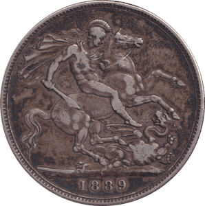 1889 CROWN ( FINE ) - CROWN - Cambridgeshire Coins