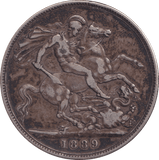 1889 CROWN ( FINE ) - CROWN - Cambridgeshire Coins