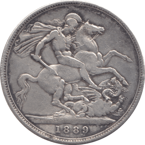 1889 CROWN ( FINE ) - CROWN - Cambridgeshire Coins