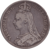 1889 CROWN ( FINE ) - CROWN - Cambridgeshire Coins