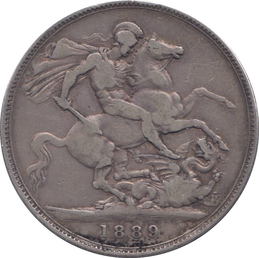 1889 CROWN ( FINE ) - WORLD COINS - Cambridgeshire Coins