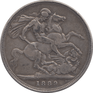 1889 CROWN ( GF ) - CROWN - Cambridgeshire Coins