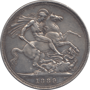 1889 CROWN ( GVF ) - CROWN - Cambridgeshire Coins
