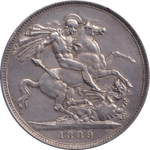 1889 CROWN ( GVF ) - CROWN - Cambridgeshire Coins