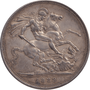 1889 CROWN ( GVF ) - CROWN - Cambridgeshire Coins