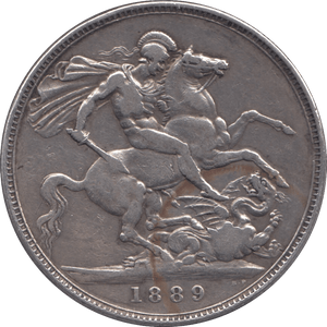 1889 CROWN ( GVF ) - CROWN - Cambridgeshire Coins