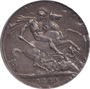 1889 CROWN ( GVF ) - CROWN - Cambridgeshire Coins