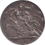 1889 CROWN ( GVF ) - CROWN - Cambridgeshire Coins