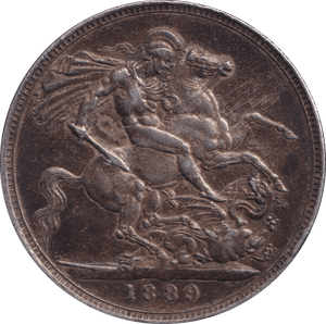 1889 CROWN ( GVF ) - CROWN - Cambridgeshire Coins