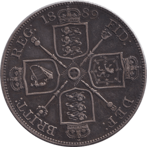 1889 CROWN ( GVF ) - FLORIN - Cambridgeshire Coins