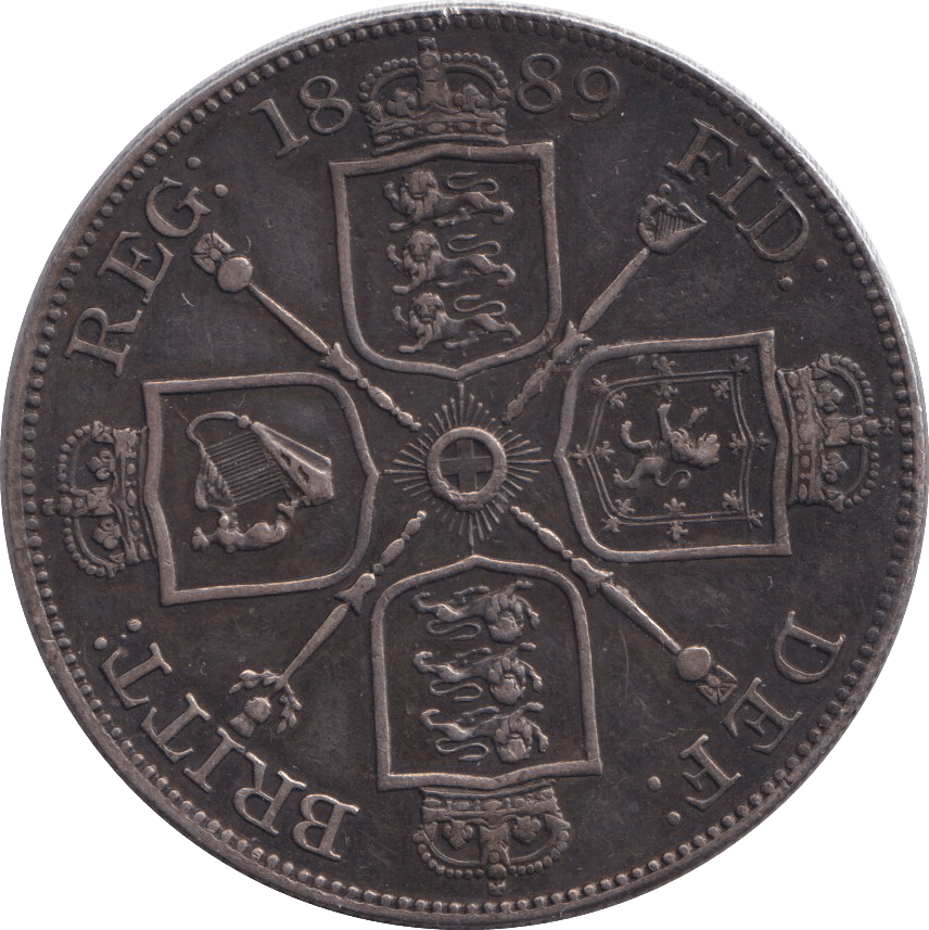 1889 CROWN ( GVF ) - FLORIN - Cambridgeshire Coins