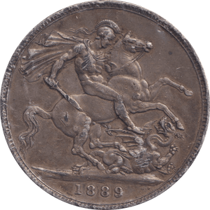 1889 CROWN ( VF ) - CROWN - Cambridgeshire Coins