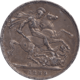 1889 CROWN ( VF ) - CROWN - Cambridgeshire Coins