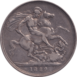 1889 CROWN ( VF ) - CROWN - Cambridgeshire Coins