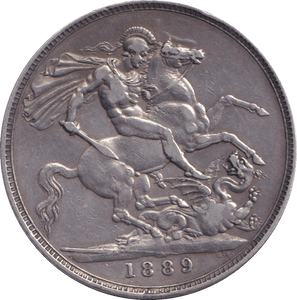 1889 CROWN ( VF ) - CROWN - Cambridgeshire Coins