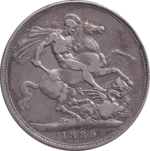 1889 CROWN ( VF ) - CROWN - Cambridgeshire Coins
