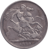 1889 CROWN ( VF ) - CROWN - Cambridgeshire Coins