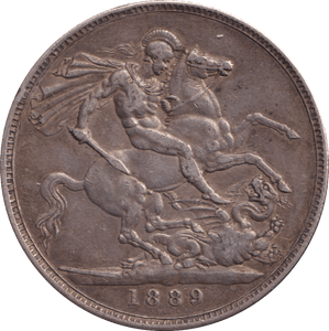1889 CROWN ( VF ) - CROWN - Cambridgeshire Coins