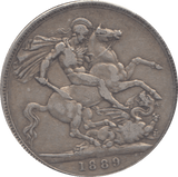 1889 CROWN ( VF ) - CROWN - Cambridgeshire Coins