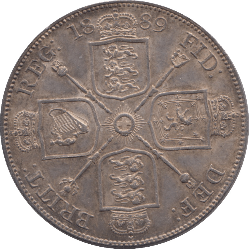1889 DOUBLE FLORIN ( AUNC ) - DOUBLE FLORIN - Cambridgeshire Coins