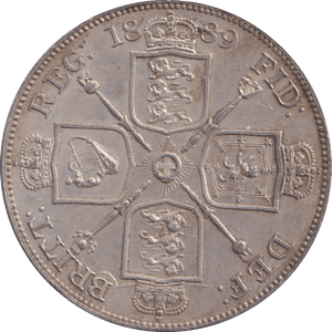 1889 DOUBLE FLORIN ( AUNC ) - DOUBLE FLORIN - Cambridgeshire Coins