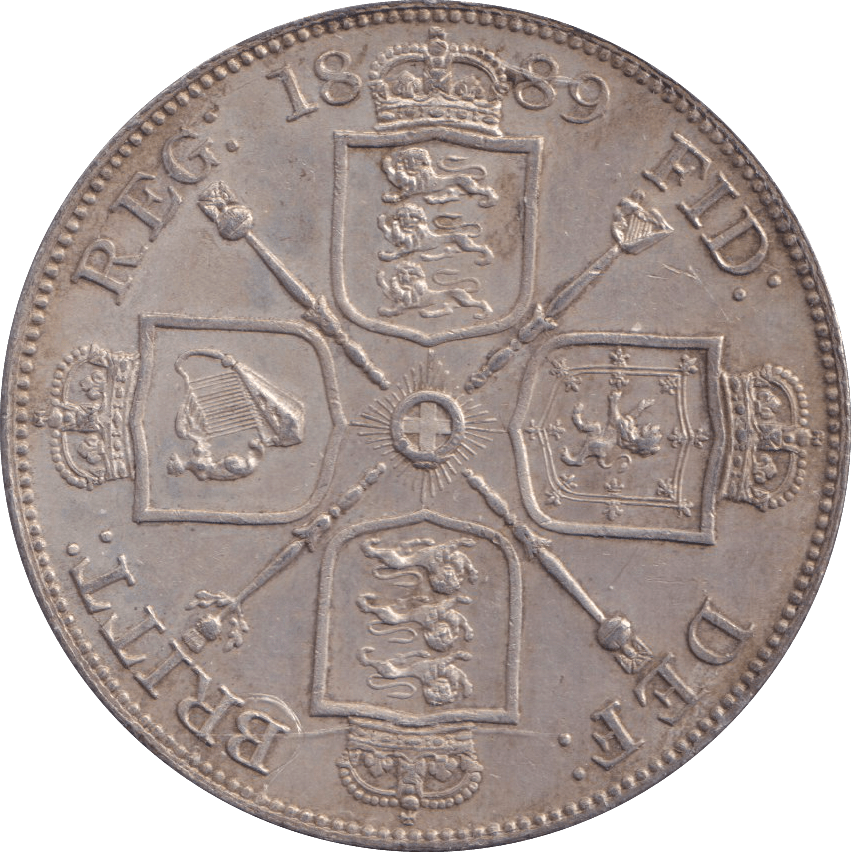 1889 DOUBLE FLORIN ( AUNC ) - DOUBLE FLORIN - Cambridgeshire Coins