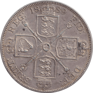 1889 DOUBLE FLORIN ( AUNC ) - DOUBLE FLORIN - Cambridgeshire Coins