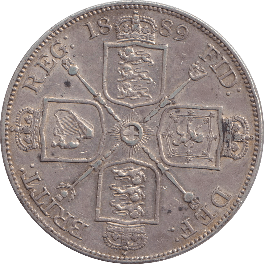 1889 DOUBLE FLORIN ( AUNC ) - DOUBLE FLORIN - Cambridgeshire Coins