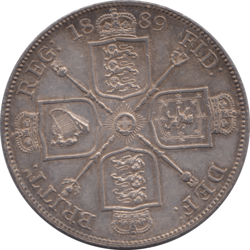 1889 DOUBLE FLORIN ( EF ) - DOUBLE FLORIN - Cambridgeshire Coins
