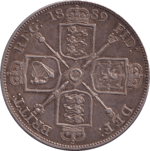 1889 DOUBLE FLORIN ( EF ) - DOUBLE FLORIN - Cambridgeshire Coins